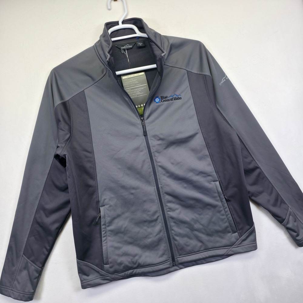 Eddie Bauer Trail Soft Shell Jacket Mens XL Gray Fleece Warm‎ Wind Resistant NEW